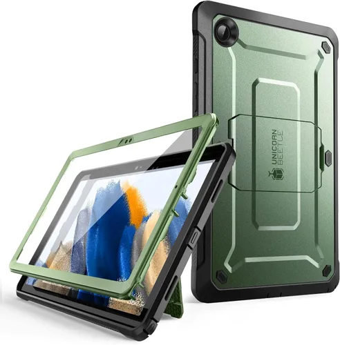 Vista 8 de SUPCASE Funda para Galaxy Tab A8 con soporte (Unicorn Beetle Pro), [protector de pantalla integrado] Funda protectora de cuerpo completo resistente