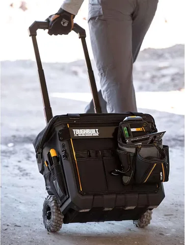 Vista 2 de ToughBuilt - Bolsa de herramientas de boca grande con ruedas, XXL, base impermeable, resistente, duradera y ruda (TB-CT-61-22)