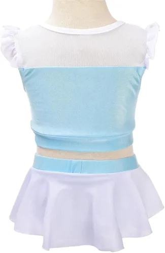 Vista 2 de Dressy Daisy Traje de baño de 2 piezas para niñas, princesa, traje de baño con falda