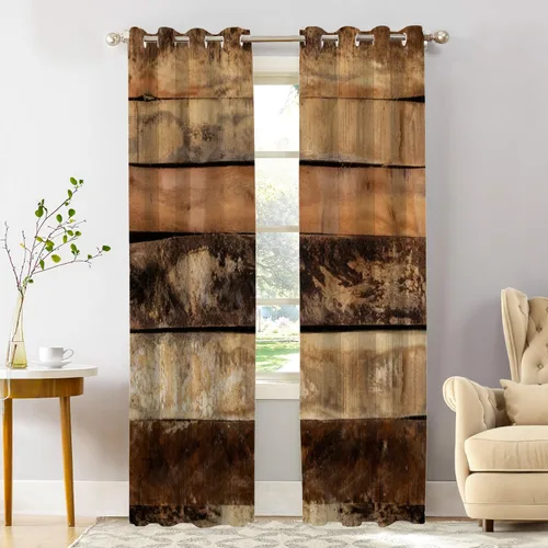 Vista 96 de Shrahala Floral Abstract Design Blackout Curtain Tiers, Minimalist Flower Illustration Kitchen Valance Light Blocking Tier Drapes with Rod Pocket, 2