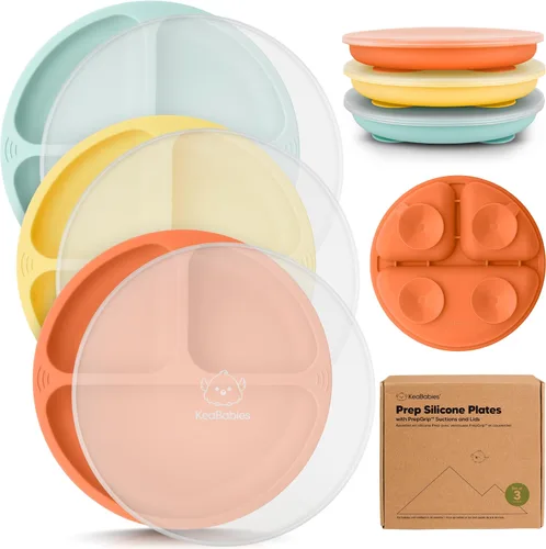 Vista 17 de KeaBabies - Placas de succión para bebé, niño, 3 unidades, silicona sin BPA Alps