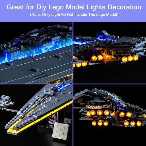 Vista 2 de Kit de luz mejorado compatible con Lego Executor Super Star Destroyer Juego de construcción, decoración de luces compatible con Lego 75356