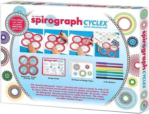 Vista 4 de Spirograph Cyclex Set – Kit de arte – Rueda giratoria para plantillas crea innumerables diseños – Para mayores de 8 años