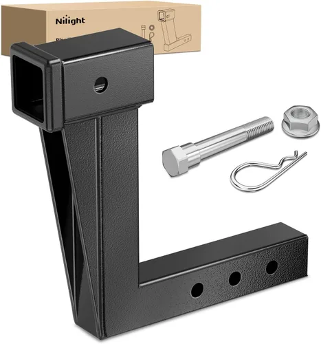 Vista 8 de Nilight Adaptador extensor de receptor de enganche de remolque, reductor de adaptador de enganche de 1-1/4 a 2 pulgadas, convertidor de manguito