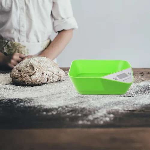 Vista 4 de Toyvian Báscula digital de cocina con cuenco integrado, pesaje preciso de alimentos para hornear y cocinar, diseño de botón simple, compacto,