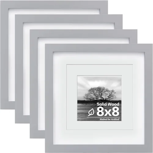 Vista 29 de Egofine - Marcos de fotos de 4 x 6 pulgadas (4 unidades) cubiertos por plexiglás, para fotos de 3 x 4.5 pulgadas / 3.5 x 5 pulgadas con paspartú