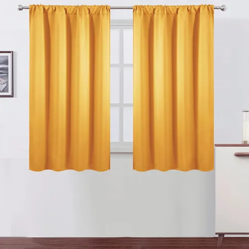 Vista 35 de LEMOMO Cortinas opacas de 42 x 54 pulgadas, juego de 2 paneles de cortinas con aislamiento térmico para oscurecer la habitación