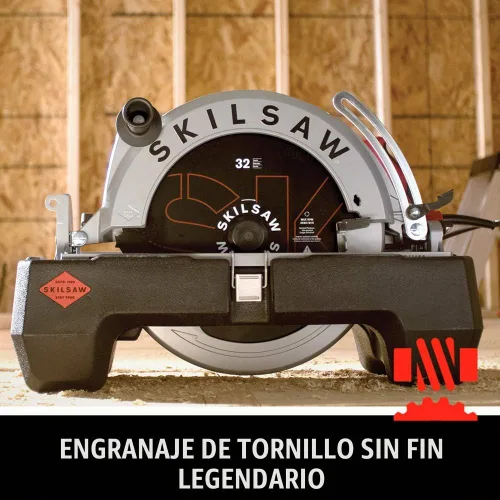 Vista 2 de Sierra circular ligera de accionamiento helicoidal de magnesio Skil de 16-5/16 pulgadas - SPT70V-11 Corta material grueso en una pasada, placa