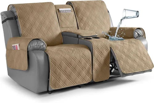 Vista 9 de TAOCOCO - Funda impermeable para sofá biplaza reclinable con consola central, 2 plazas