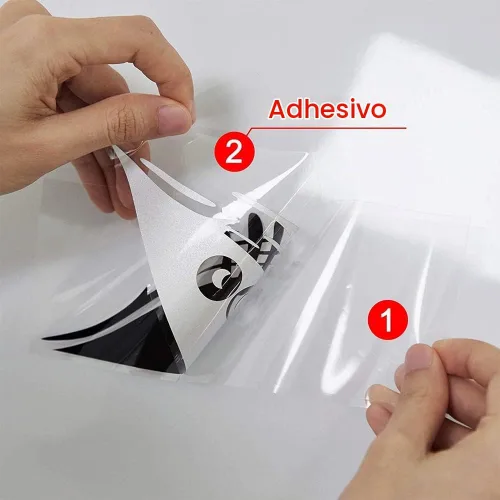 Vista 7 de 2 calcomanías de auto con ojos aterradores de monstruo que asoma, elfo que asoma, impermeable, calcomanías de coche con sonrisa e ira, color negro
