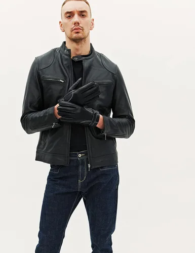 Vista 7 de YISEVEN Guantes de piel de oveja con forro de piel cálida para hombre