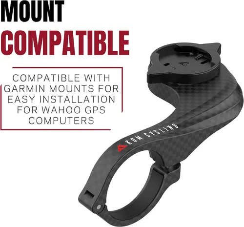 Vista 4 de KOM Cycling Adaptador de cuarto de vuelta compatible con computadoras Garmin a Wahoo - Monta cualquier computadora Wahoo en un soporte existente