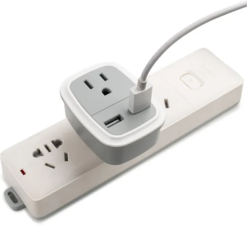 Vista 9 de Adaptador de viaje europeo Bates con USB - Adaptador de enchufe de EE. UU. a Europa para viajes