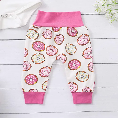 Vista 5 de Conjunto de 2 camisetas con capucha de leopardo rosa para bebés y niñas recién nacidas y pantalones