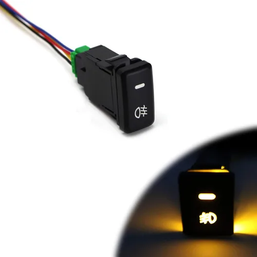Vista 10 de x xotic tech Interruptor de botón pulsador de 4 polos de 12 V estilo fábrica con luces LED de fondo indicador para luces antiniebla, DRL, barra