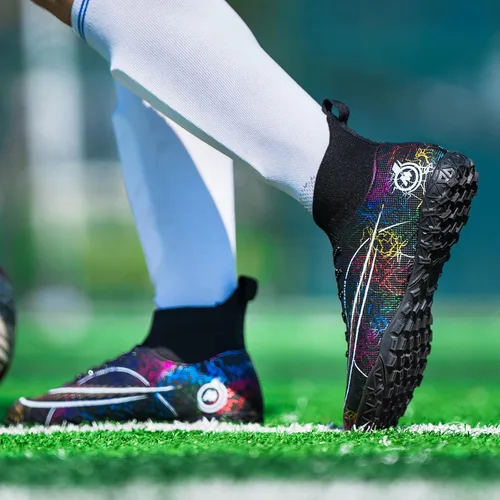 Vista 6 de Zapatos de fútbol para niños, para interiores, fútbol sala, césped, jóvenes, botines de fútbol para niños, botas de fútbol para entrenamiento al