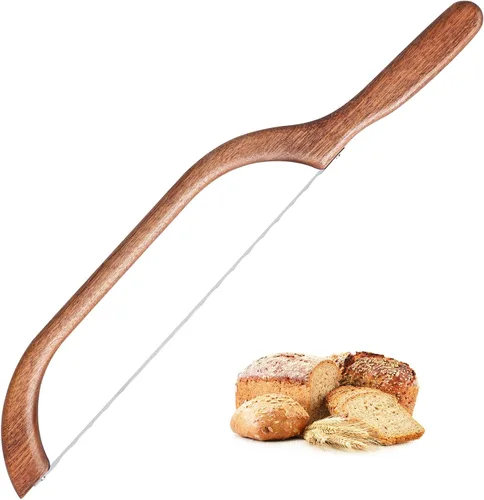 Vista 8 de Cuchillo de pan para masa madre de pan casera, cuchillo de arco para masa madre, cortador de pan, sierra de pan para pan casero
