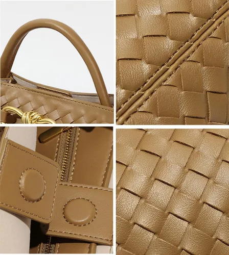 Vista 3 de Bolsos Hobo para mujer, bolso de mano tejido, bolso de hombro tejido, bolso cruzado, bolso tejido de moda, bolso de mano 2023