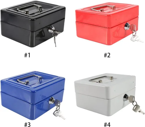 Vista 9 de Shanrya Caja de seguridad segura, mini caja de seguridad portátil con cerradura para el hogar, oficina, joyería, uso en efectivo, almacenamiento