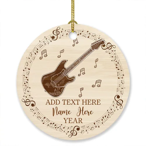 Vista 14 de Adorno de Navidad personalizado de acordeonista 2024, adornos de instrumentos musicales, adorno de acordeón, regalo para amantes de la música, texto