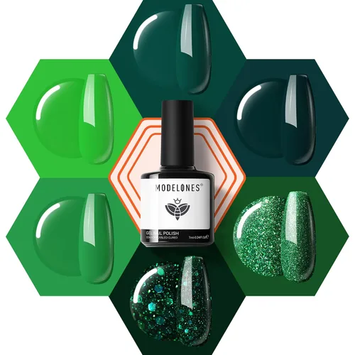 Vista 21 de Modelones - Juego de esmaltes de gel transparente, capa base de gel superior, sin limpieza, 0.5 onzas líquidas Un conjunto claro