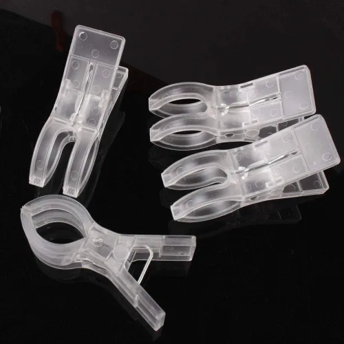 Vista 5 de WARMBUY Clips para toallas de plástico transparente, paquete de 8