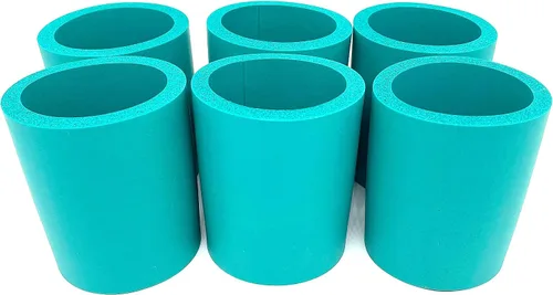 Vista 16 de Pen Kit Mall - Enfriador de latas de espuma gruesa en blanco de la vieja escuela, no plegable (varios colores, paquete de 6 - C, 6)