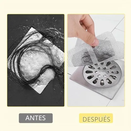 Vista 5 de Calcomanías Desechables para Drenaje de Cabello, Cubierta Desechable de Salida de Ducha de 4" X 4" con Calcomanías de Malla Atrapa-Cabellos
