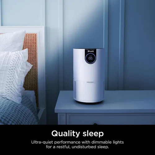Vista 3 de Shark HP102 - Purificador de aire con Nanoseal HEPA, Cleansense IQ, bloqueo de olor, limpia hasta 500 pies cuadrados, color blanco (renovado)