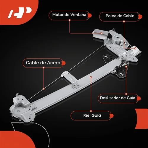 Vista 6 de A-Premium Elevalunas eléctrico delantero del lado del conductor con motor