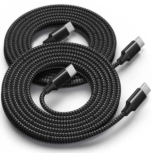Vista 14 de Cable USB-C a USB-C de 6 pies [2 unidades], Awnuwuy 60W tipo C a tipo C cable de carga rápida para iPhone 15/15 Plus, iPad Pro 3rd, iPad Air 4th