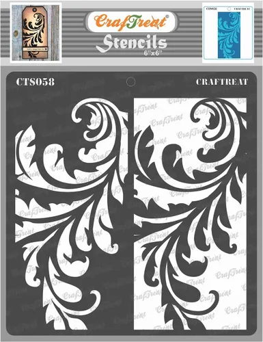 Vista 5 de CrafTreat - Plantillas reutilizables con puntos florales para pintar sobre madera, lienzo, papel, tela, suelo, pared y azulejos, adorno con cuentas