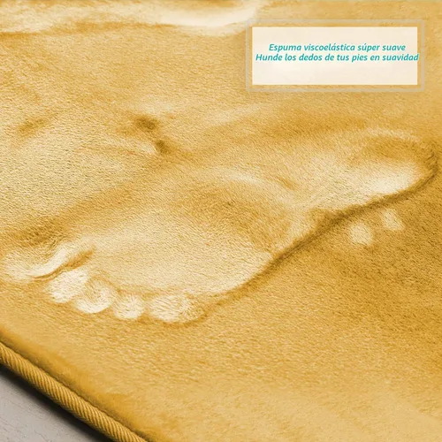 Vista 8 de Clara Clark tapete para baño, regadera o tina, de gomaespuma, negro, antiderrapante Camel Oro
