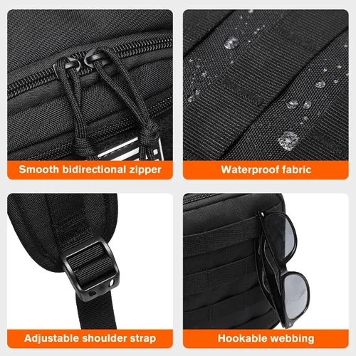 Vista 8 de Mochila de Hidratación Wotony con Vejiga de Agua para Senderismo Paquete de Hidratación Táctico para Hombres Mujeres Mochila de Agua Molle