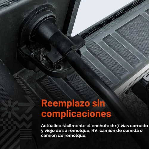 Vista 2 de True Mods - Arnés de cableado de adaptador de enchufe de remolque de 7 vías de 8 pies [Cable de cable de remolque de 7 pines]