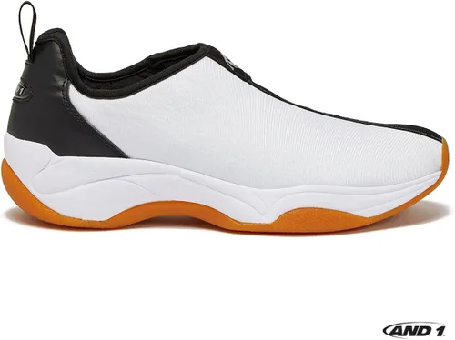 Vista 2 de AND1 Too Chillin - Zapatos sin cordones para hombre, zapatos de baloncesto retro fuera de la cancha para hombre, talla 7-16, negro, blanco, azul