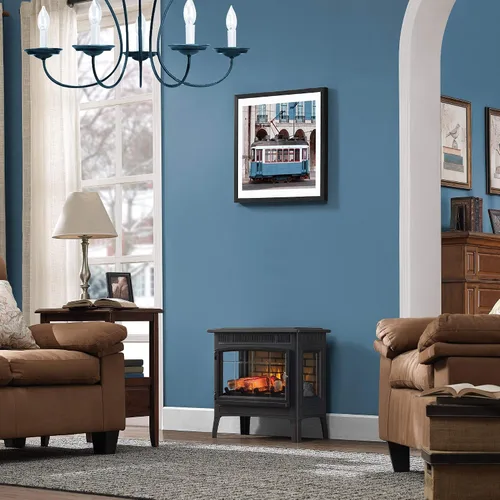 Vista 2 de Duraflame DFI-5010 - Estufa infrarroja en 3D para chimenea eléctrica con control remoto