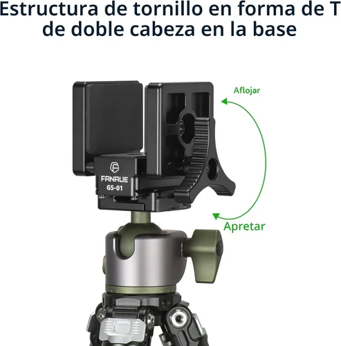 Vista 6 de FANAUE GS-01Arca Swiss Soporte para Silla de Rifle, Abrazadera de Trípode de Caza con Placa de Liberación Rápida, Soporte de Trípode de Tiro
