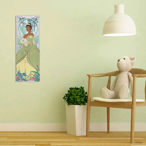 Vista 5 de Open Road Brands Disney - Lienzo decorativo para pared, diseño de princesa y rana Tiana, estilo Art Nouveau, diseño de princesa de Disney