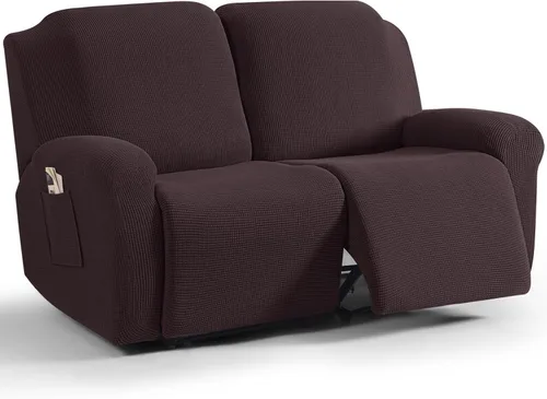 Vista 51 de TAOCOCO Funda reclinable de 4 piezas, funda elástica para sofá reclinable de 4 piezas, funda reclinable con 1 asiento, protector de sofá suave