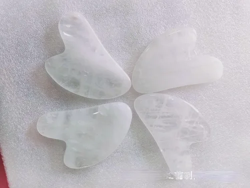 Vista 4 de Piedra preciosa natural de cristal Gua Sha herramienta de raspado SPA herramienta de masaje (amatista)