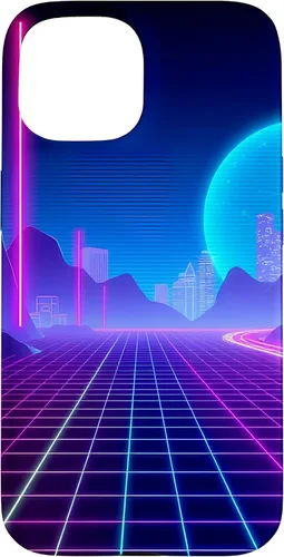 Vista 6 de Vaporwave Aesthetic Synthwave Retrowave 80s 90s Art Case for iPhone 16
