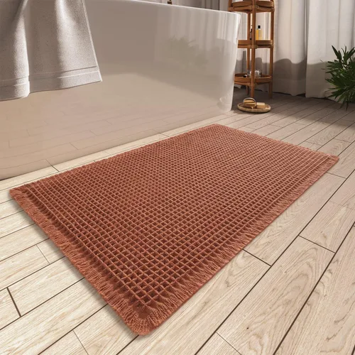 Vista 18 de AMOAMI Tapete de baño mejorado con diseño de gofre, súper absorbente, antideslizante, para suelo de baño, lavable a máquina, con borlas, tapetes