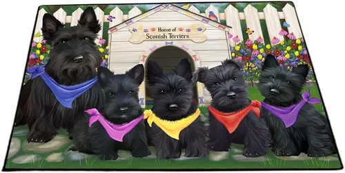 Vista 12 de Doggie of the Day Scottish Terrier Dogs Floor Mat - 4th of July Independence Day - Best Dog Doormat - Protector Decor - Unique Portrait Art