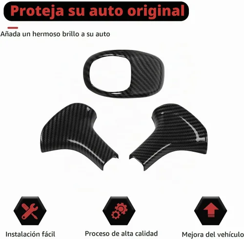 Vista 4 de RT-TCZ Cubierta de perilla de cambio de fibra de carbono, accesorio decorativo para interior, compatible con Jeep Grand Cherokee 2014-2015