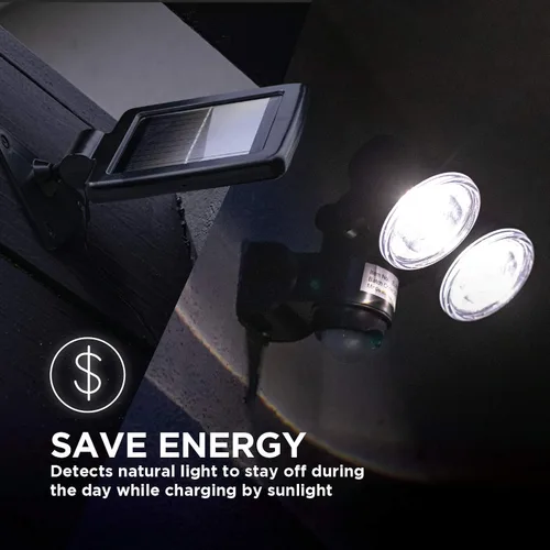 Vista 5 de Home Zone Luces solares de pared de seguridad - Luces de pared inteligentes con sensor de movimiento solar enlazable (1 juego)