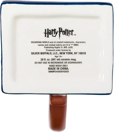 Vista 7 de Silver Buffalo Harry Potter Book Stack - Taza de cerámica esculpida en 3D, 20 onzas