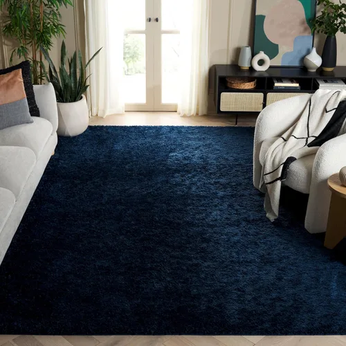 Vista 43 de SAFAVIEH Tahoe Shag Collection - Alfombra de área de 2 x 7 pies, color gris, diseño geométrico, felpa de 1.2 pulgadas de grosor, ideal para zonas
