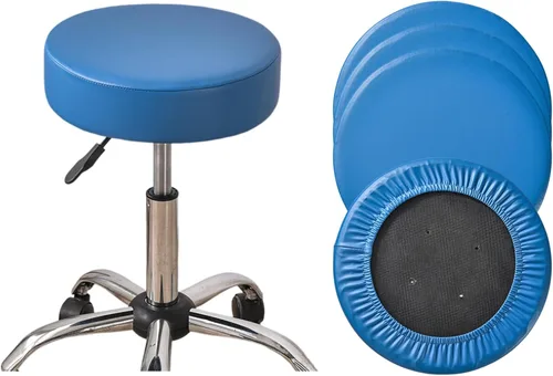 Vista 39 de HAOYONG Juego de 2 fundas redondas para taburetes de bar, impermeables, de poliuretano, fundas elásticas para taburetes de bar, fundas para sillas