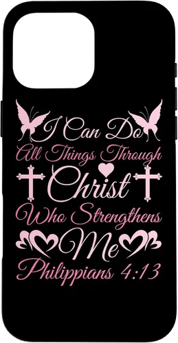 Vista 19 de Christian I Can Do All Things Through Christ Religious Case for iPhone 17